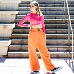 Orange Kids Sweatpants